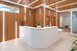LED Strips on a wood panel