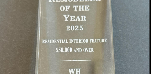 A trophy that says “Remodeler of the Year: 2025”