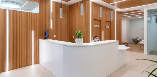 LED Strips on a wood panel